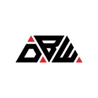 création de logo de lettre triangle dbw avec forme de triangle. monogramme de conception de logo triangle dbw. modèle de logo vectoriel triangle dbw avec couleur rouge. logo triangulaire dbw logo simple, élégant et luxueux. dbw