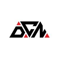 création de logo de lettre triangle dcn avec forme de triangle. monogramme de conception de logo triangle dcn. modèle de logo vectoriel triangle dcn avec couleur rouge. logo triangulaire dcn logo simple, élégant et luxueux. dnc