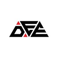 création de logo de lettre triangle dee avec forme de triangle. monogramme de conception de logo triangle dee. modèle de logo vectoriel triangle dee avec couleur rouge. dee logo triangulaire logo simple, élégant et luxueux. dieu