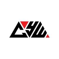 création de logo de lettre triangle cyw avec forme de triangle. monogramme de conception de logo triangle cyw. modèle de logo vectoriel triangle cyw avec couleur rouge. logo triangulaire cyw logo simple, élégant et luxueux. cyw