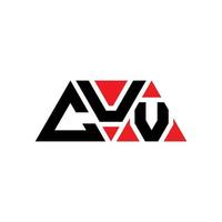 création de logo de lettre triangle cuv avec forme de triangle. monogramme de conception de logo triangle cuv. modèle de logo vectoriel triangle cuv avec couleur rouge. cuv logo triangulaire logo simple, élégant et luxueux. cuv