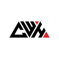 création de logo de lettre triangle cwh avec forme de triangle. monogramme de conception de logo triangle cwh. modèle de logo vectoriel triangle cwh avec couleur rouge. logo triangulaire cwh logo simple, élégant et luxueux. cwh