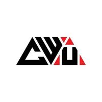 création de logo de lettre triangle cwu avec forme de triangle. monogramme de conception de logo triangle cwu. modèle de logo vectoriel triangle cwu avec couleur rouge. logo triangulaire cwu logo simple, élégant et luxueux. cwu