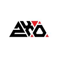 création de logo de lettre triangle zxo avec forme de triangle. monogramme de conception de logo triangle zxo. modèle de logo vectoriel triangle zxo avec couleur rouge. logo triangulaire zxo logo simple, élégant et luxueux. zxo