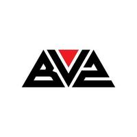 création de logo de lettre triangle bvz avec forme de triangle. monogramme de conception de logo triangle bvz. modèle de logo vectoriel triangle bvz avec couleur rouge. bvz logo triangulaire logo simple, élégant et luxueux. bvz