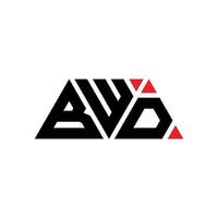 création de logo de lettre triangle bwd avec forme de triangle. monogramme de conception de logo triangle bwd. modèle de logo vectoriel triangle bwd avec couleur rouge. logo triangulaire bwd logo simple, élégant et luxueux. bwd