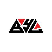 création de logo de lettre triangle byl avec forme de triangle. monogramme de conception de logo triangle byl. modèle de logo vectoriel triangle byl avec couleur rouge. byl logo triangulaire logo simple, élégant et luxueux. byl