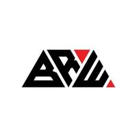 création de logo de lettre triangle brw avec forme de triangle. monogramme de conception de logo triangle brw. modèle de logo vectoriel triangle brw avec couleur rouge. logo triangulaire brw logo simple, élégant et luxueux. brun