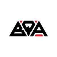 création de logo de lettre triangle bqa avec forme de triangle. monogramme de conception de logo triangle bqa. modèle de logo vectoriel triangle bqa avec couleur rouge. logo triangulaire bqa logo simple, élégant et luxueux. bqa