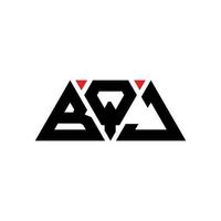 création de logo de lettre triangle bqj avec forme de triangle. monogramme de conception de logo triangle bqj. modèle de logo vectoriel triangle bqj avec couleur rouge. logo triangulaire bqj logo simple, élégant et luxueux. bqj
