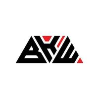 création de logo de lettre triangle bkw avec forme de triangle. monogramme de conception de logo triangle bkw. modèle de logo vectoriel triangle bkw avec couleur rouge. logo triangulaire bkw logo simple, élégant et luxueux. bkw