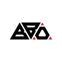 création de logo de lettre bbo triangle avec forme de triangle. monogramme de conception de logo triangle bbo. modèle de logo vectoriel triangle bbo avec couleur rouge. logo triangulaire bbo logo simple, élégant et luxueux. bbo