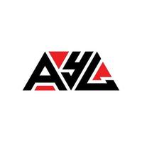 création de logo de lettre triangle ayl avec forme de triangle. monogramme de conception de logo triangle ayl. modèle de logo vectoriel triangle ayl avec couleur rouge. logo triangulaire ayl logo simple, élégant et luxueux. ayl