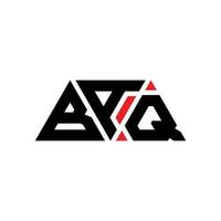 création de logo de lettre triangle baq avec forme de triangle. monogramme de conception de logo triangle baq. modèle de logo vectoriel triangle baq avec couleur rouge. logo triangulaire baq logo simple, élégant et luxueux. baq