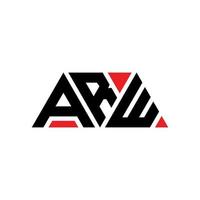 création de logo de lettre triangle arw avec forme de triangle. monogramme de conception de logo triangle arw. modèle de logo vectoriel triangle arw avec couleur rouge. logo triangulaire arw logo simple, élégant et luxueux. arw