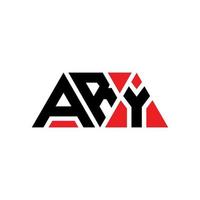 création de logo de lettre triangle ary avec forme de triangle. monogramme de conception de logo triangle ary. modèle de logo vectoriel triangle ary avec couleur rouge. logo triangulaire simple, élégant et luxueux. aire
