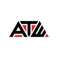 création de logo de lettre triangle atw avec forme de triangle. monogramme de conception de logo triangle atw. modèle de logo vectoriel triangle atw avec couleur rouge. logo triangulaire atw logo simple, élégant et luxueux. atw