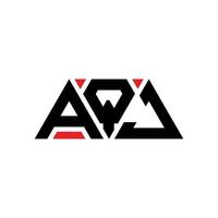 création de logo de lettre triangle aqj avec forme de triangle. monogramme de conception de logo triangle aqj. modèle de logo vectoriel triangle aqj avec couleur rouge. logo triangulaire aqj logo simple, élégant et luxueux. aqj