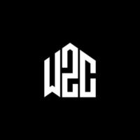 création de logo de lettre wzc sur fond noir. concept de logo de lettre initiales créatives wzc. conception de lettre wzc. vecteur
