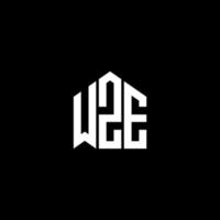 création de logo de lettre wze sur fond noir. concept de logo de lettre initiales créatives wze. conception de lettre wze. vecteur