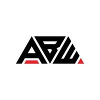 création de logo de lettre triangle abw avec forme de triangle. monogramme de conception de logo triangle abw. modèle de logo vectoriel triangle abw avec couleur rouge. logo triangulaire abw logo simple, élégant et luxueux. abw