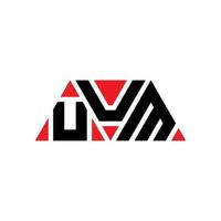 création de logo de lettre triangle uum avec forme de triangle. monogramme de conception de logo triangle uum. modèle de logo vectoriel triangle uum avec couleur rouge. uum logo triangulaire logo simple, élégant et luxueux. euh