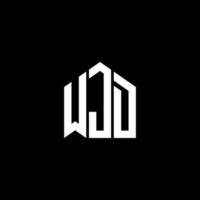 wjd concept de logo de lettre initiales créatives. wjd lettre design.wjd lettre logo design sur fond noir. wjd concept de logo de lettre initiales créatives. conception de lettre wjd. vecteur