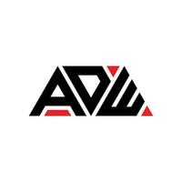 création de logo de lettre triangle adw avec forme de triangle. monogramme de conception de logo triangle adw. modèle de logo vectoriel triangle adw avec couleur rouge. logo triangulaire adw logo simple, élégant et luxueux. adw