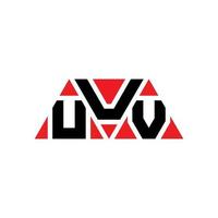 création de logo de lettre triangle uuv avec forme de triangle. monogramme de conception de logo triangle uuv. modèle de logo vectoriel triangle uuv avec couleur rouge. logo triangulaire uuv logo simple, élégant et luxueux. uuv