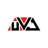 création de logo de lettre triangle uvj avec forme de triangle. monogramme de conception de logo triangle uvj. modèle de logo vectoriel triangle uvj avec couleur rouge. logo triangulaire uvj logo simple, élégant et luxueux. UVJ