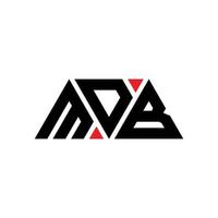 création de logo de lettre triangle mdb avec forme de triangle. monogramme de conception de logo triangle mdb. modèle de logo vectoriel triangle mdb avec couleur rouge. logo triangulaire mdb logo simple, élégant et luxueux. mdb