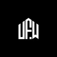 création de logo de lettre ufw sur fond noir. concept de logo de lettre initiales créatives ufw. conception de lettre ufw. vecteur
