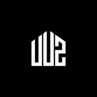 création de logo de lettre uuz sur fond noir. concept de logo de lettre initiales créatives uuz. conception de lettre uuz. vecteur