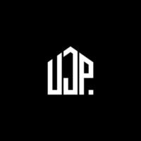 création de logo de lettre ujp sur fond noir. concept de logo de lettre initiales créatives ujp. conception de lettre ujp. vecteur