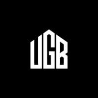 création de logo de lettre ugb sur fond noir. concept de logo de lettre initiales créatives ugb. conception de lettre ugb.création de logo de lettre ugb sur fond noir. tu vecteur