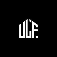 création de logo de lettre ulf sur fond noir. concept de logo de lettre initiales créatives ulf. conception de lettre ulf. vecteur