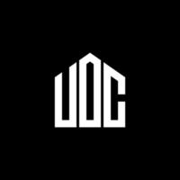 création de logo de lettre uoc sur fond noir. concept de logo de lettre initiales créatives uoc. conception de lettre uoc. vecteur