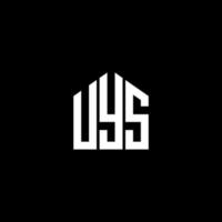 création de logo de lettre uys sur fond noir. concept de logo de lettre initiales créatives uys. conception de lettre uys. vecteur
