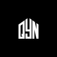 conception de lettre qyn. création de logo de lettre qyn sur fond noir. concept de logo de lettre initiales créatives qyn. conception de lettre qyn. vecteur