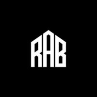 création de logo de lettre rab sur fond noir. concept de logo de lettre initiales créatives rab. conception de lettre rab. vecteur