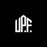 création de logo de lettre upf sur fond noir. concept de logo de lettre initiales créatives upf. conception de lettre upf. vecteur