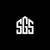 création de logo de lettre sgs sur fond noir. concept de logo de lettre initiales créatives sgs. conception de lettre sgs. vecteur