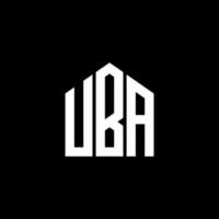 création de logo de lettre uba sur fond noir. concept de logo de lettre initiales créatives uba. conception de lettre uba. vecteur