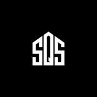 création de logo de lettre sqs sur fond noir. concept de logo de lettre initiales créatives sqs. conception de lettre sqs. vecteur
