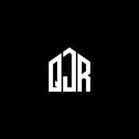 création de logo de lettre qjr sur fond noir. concept de logo de lettre initiales créatives qjr. conception de lettre qjr. vecteur