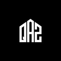 conception de lettre qaz. création de logo de lettre qaz sur fond noir. concept de logo de lettre initiales créatives qaz. conception de lettre qaz. création de logo de lettre qaz sur fond noir. q vecteur