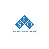 création de logo de lettre slo sur fond blanc. concept de logo de lettre initiales créatives slo. conception de lettre slo. vecteur