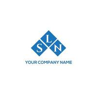 création de logo de lettre sln sur fond blanc. concept de logo de lettre initiales créatives sln. conception de lettre sln. vecteur