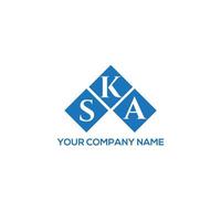 concept de logo de lettre initiales créatives ska. ska lettre design.ska lettre logo design sur fond blanc. concept de logo de lettre initiales créatives ska. conception de lettre ska. vecteur