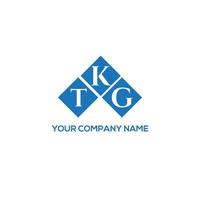 création de logo de lettre tkg sur fond blanc. concept de logo de lettre initiales créatives tkg. conception de lettre tkg. vecteur